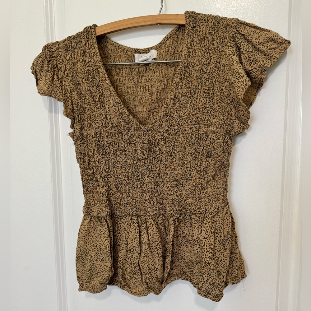 japna smocked leopard top